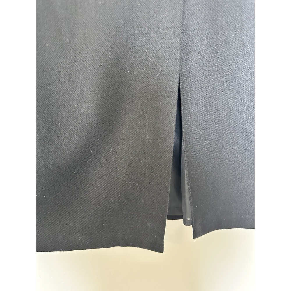 Sag Harbor Wool Vintage Skirt Size 16 Black Long Woolmark Back Slit - Picture 2 of 7